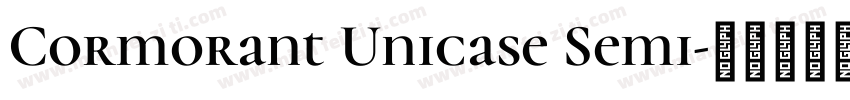 Cormorant Unicase Semi字体转换